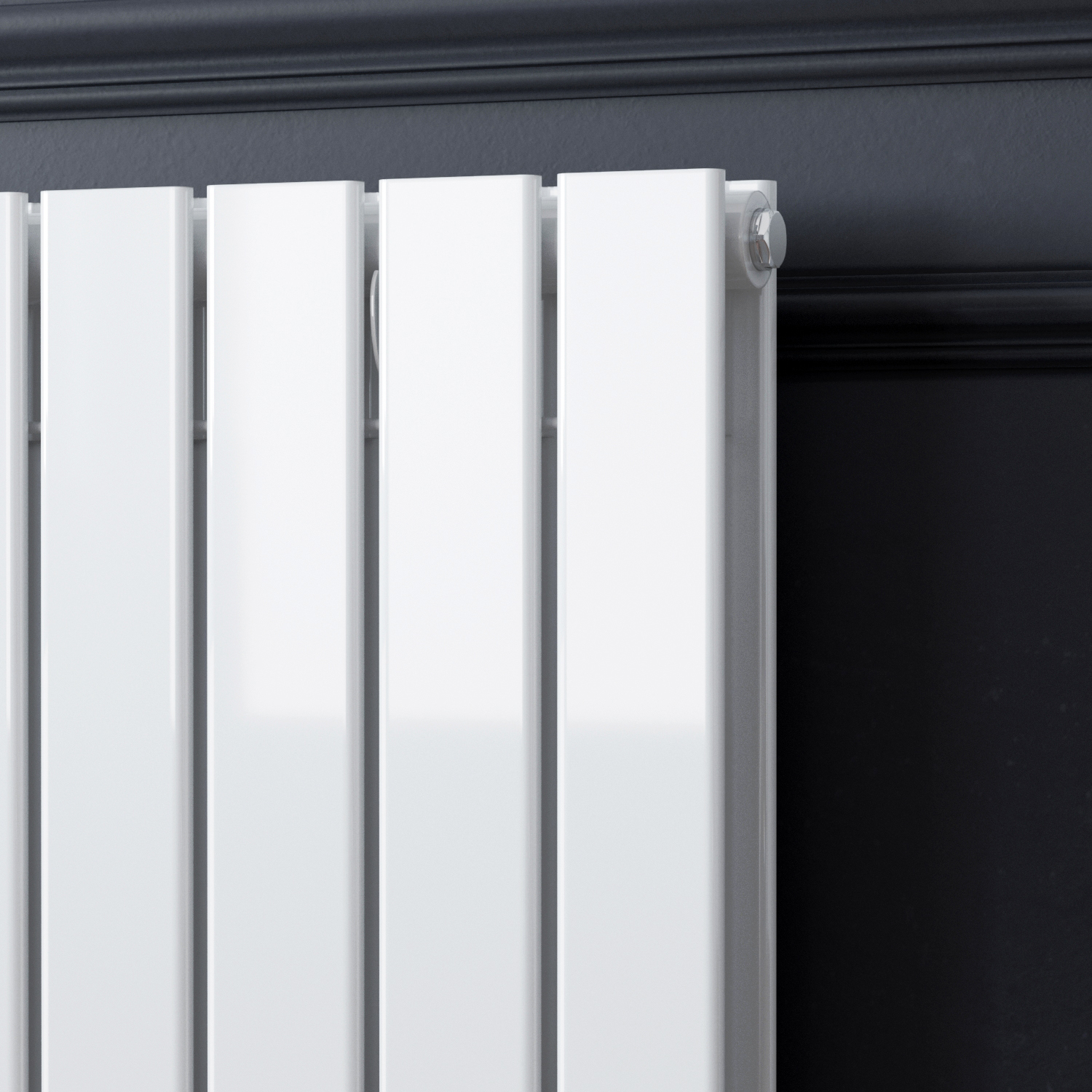 WHITE VERTICAL DESIGNER RADIATOR 1800 x 608 MM DOUBLE FLAT PANEL RADS eBay
